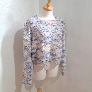 Dreamers | Pastel colorful textured knit long sleeved sweater